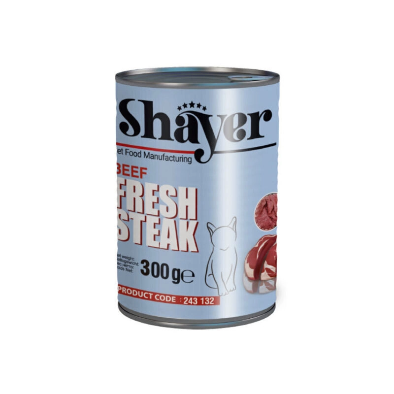 کنسرو گربه شایر استیک بیف 300گرمی