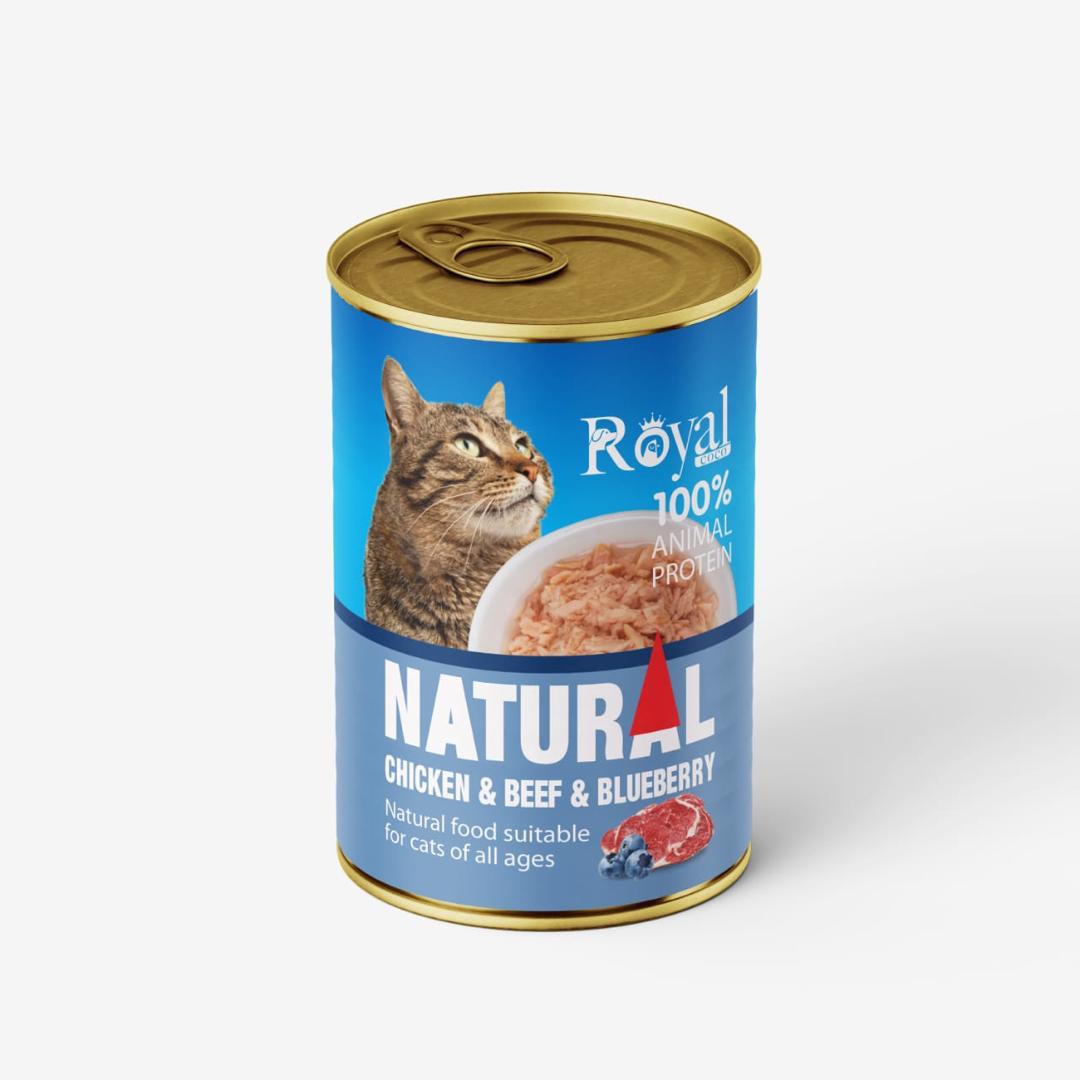کنسرو نچرال گربه 380 گرمی رویال کوکو طعم گوشت