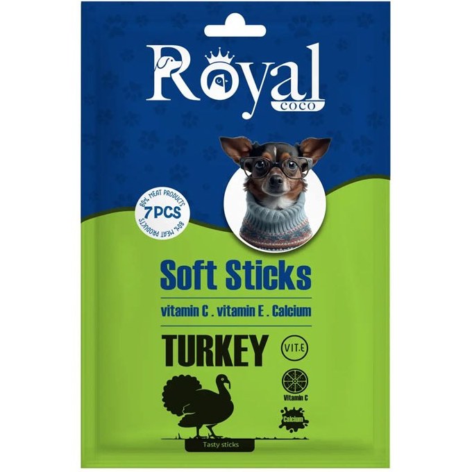 تشویقی سگ مدادی نرم رویال کوکو بوقلمون